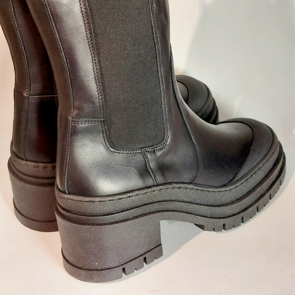 8 by YOOX black leather cap-toe Chelsea boots, EU41, NWT - Picture 2 of 14